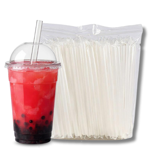Przeźroczyste słomki - idealne do bubble tea – szerokie i wygodne!